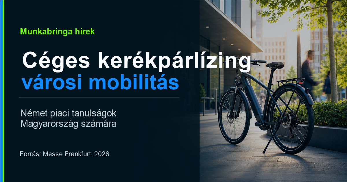 Céges kerékpárlízing és városi mobilitás Munkabringa infografika